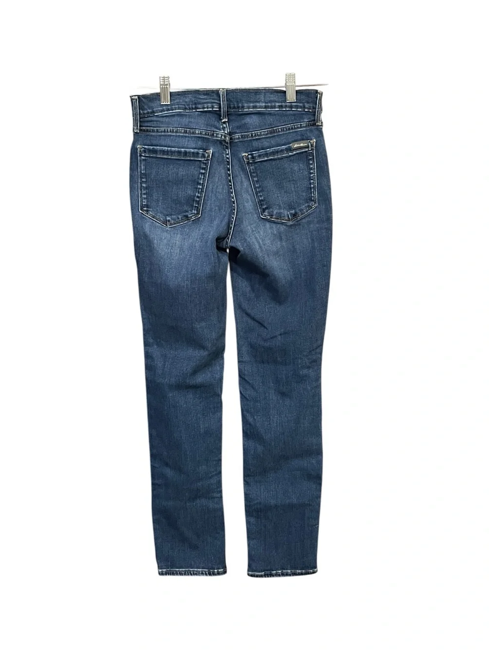 Eddie Bauer Women’s 4 Slightly Curvy Slim Straight Jeans Dark Wash Stretch Denim